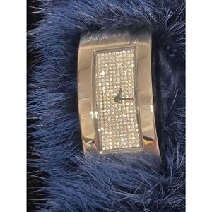 Splash Women's Blue Soft Faux Fur Rhinestone Watch